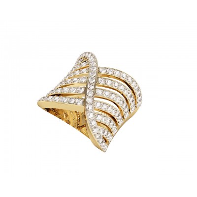 Wide Diamond Cocktail Band